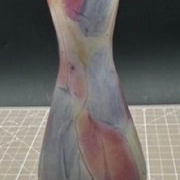 Vintage Handcrafted Satin Glass End of Day Small Bud Vase - Picture 6 of 8